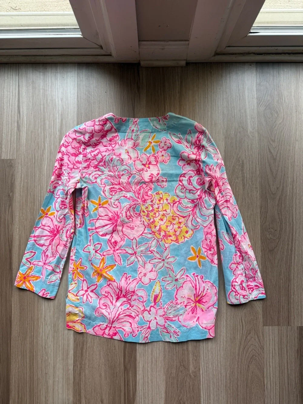 Lilly Pulitzer Pink, Blue & Yellow Floral Long-Sleeve Tee - Picture 4 of 4